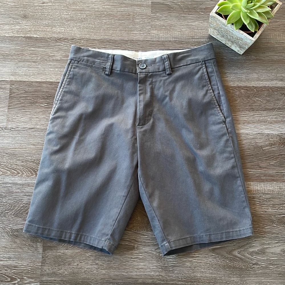 Men’s Old Navy Ultimate Slim Built in Flex Flat Front Black Shorts W 29